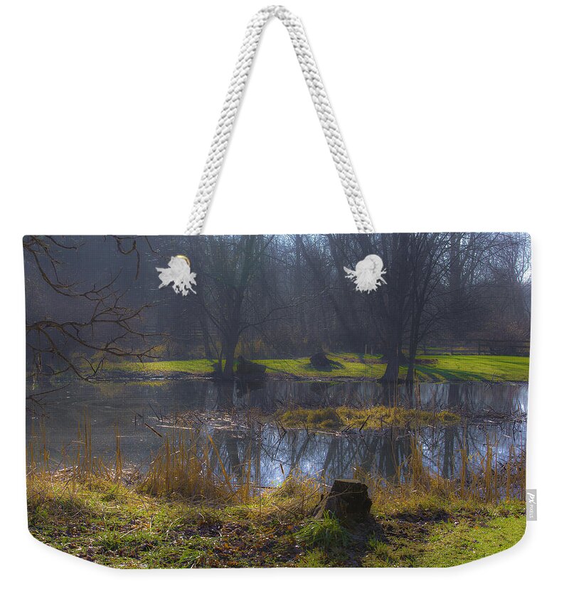  Weekender Tote Bag featuring the photograph Hickory Nut Grove Pond by Raymond Kunst