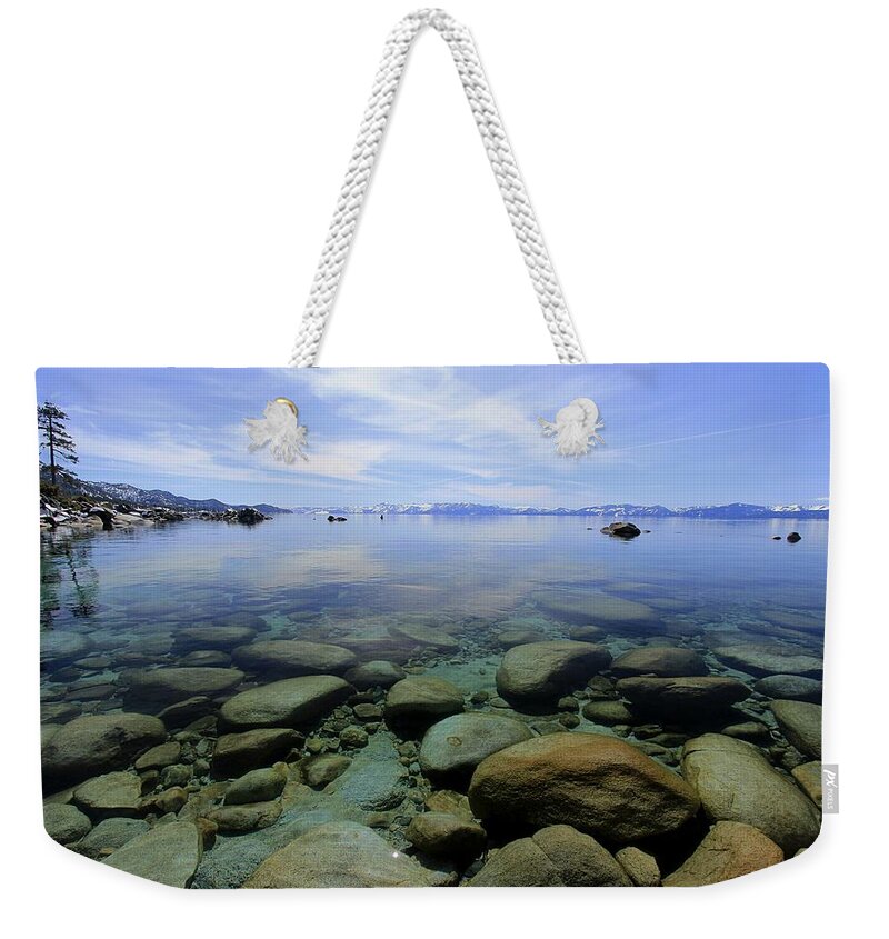 Winter Weekender Tote Bag featuring the photograph Hidden Beach..North Lake Tahoe by Sean Sarsfield