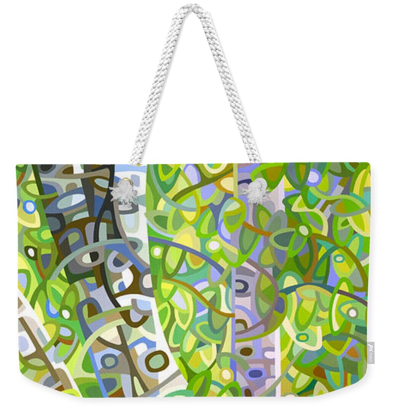 Summer Weekender Tote Bag featuring the painting Hide and Seek by Mandy Budan