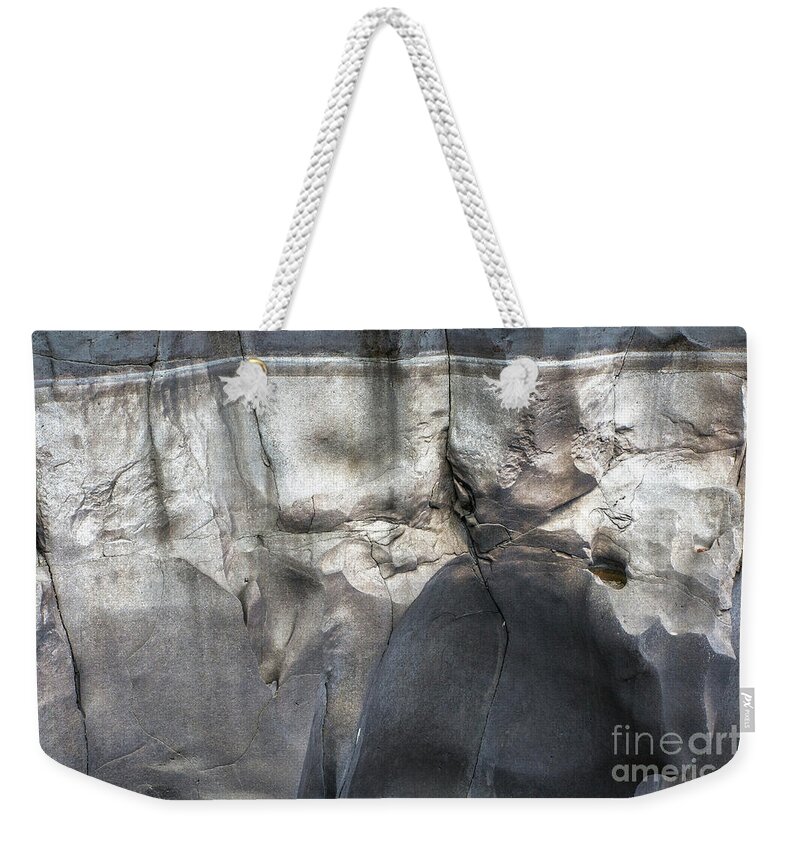 Black Magic Canyon Weekender Tote Bag featuring the photograph High Water Mark Rock Art by Kaylyn Franks by Kaylyn Franks