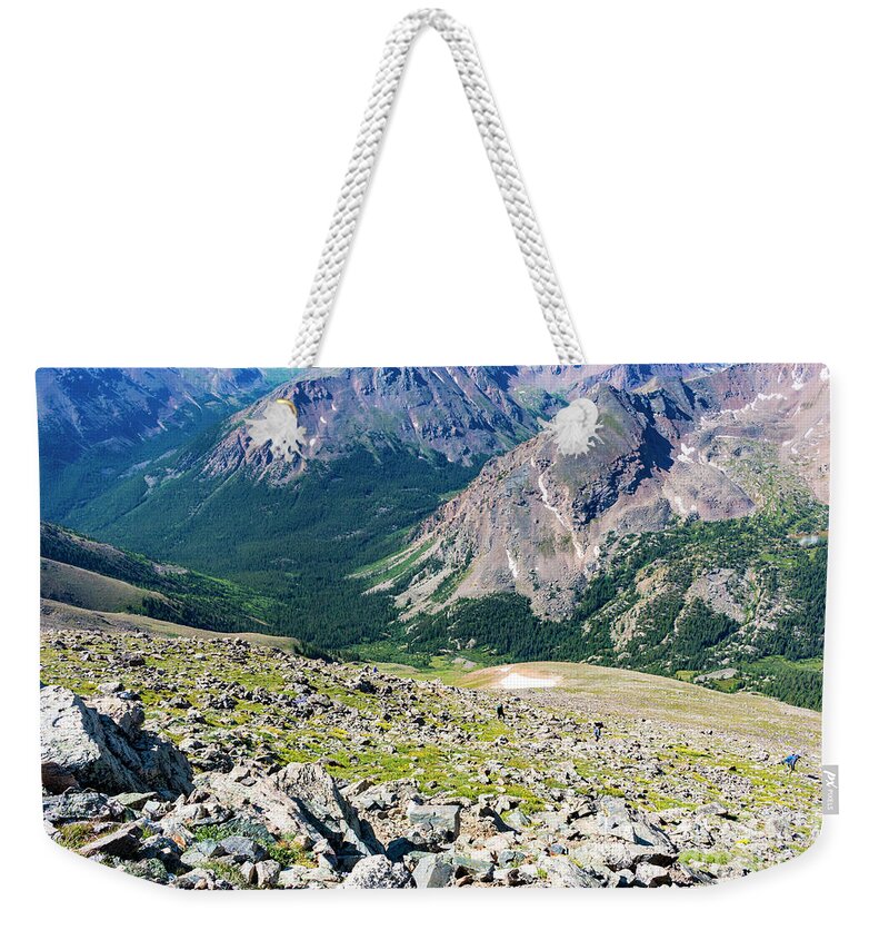 Mount Massive Weekender Tote Bag featuring the photograph Hiking to the Mount Massive Summit by Steven Krull