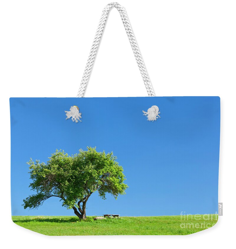 Summer Weekender Tote Bag featuring the photograph Hilltop Picnic by Alan L Graham