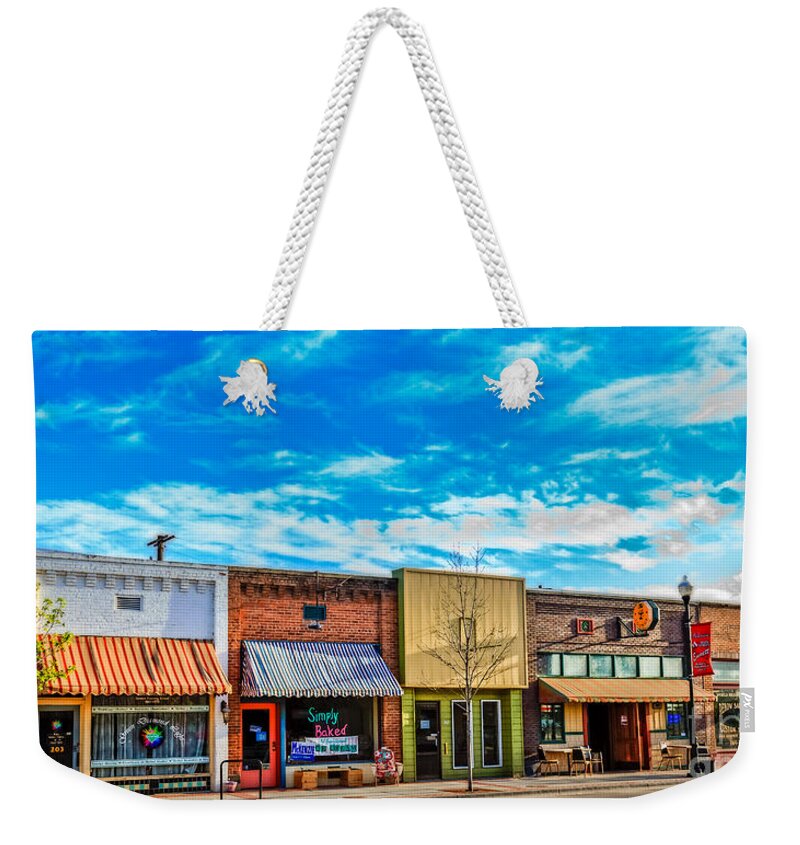 Architecture Weekender Tote Bag featuring the photograph Historic Downtown Emmett 01 by Robert Bales