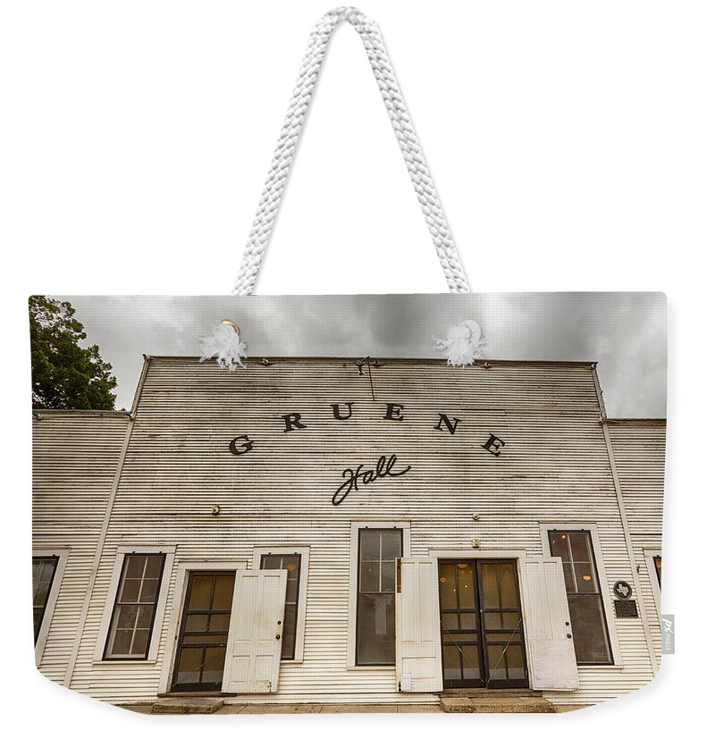 Gruene Weekender Tote Bag featuring the photograph Historic Gruene Hall by Stephen Stookey