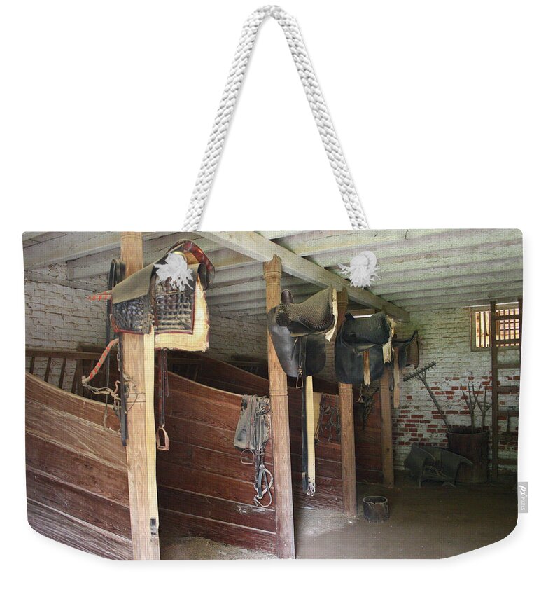 Stables Weekender Tote Bag featuring the photograph Historic Stables by Barry Wills