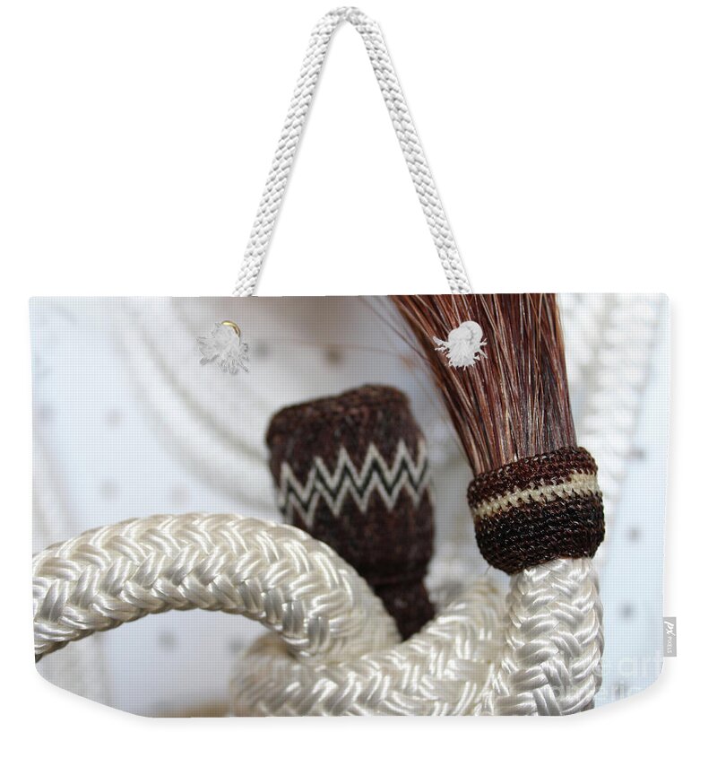 Horse Hair Weekender Tote Bag featuring the photograph Hitched Roap by Ann E Robson