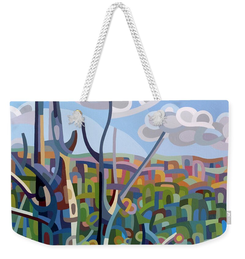 Fine Art Weekender Tote Bag featuring the painting Hockley Valley by Mandy Budan
