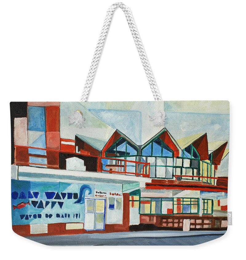 Asbury Art Weekender Tote Bag featuring the painting HoJo's Abstracted by Patricia Arroyo