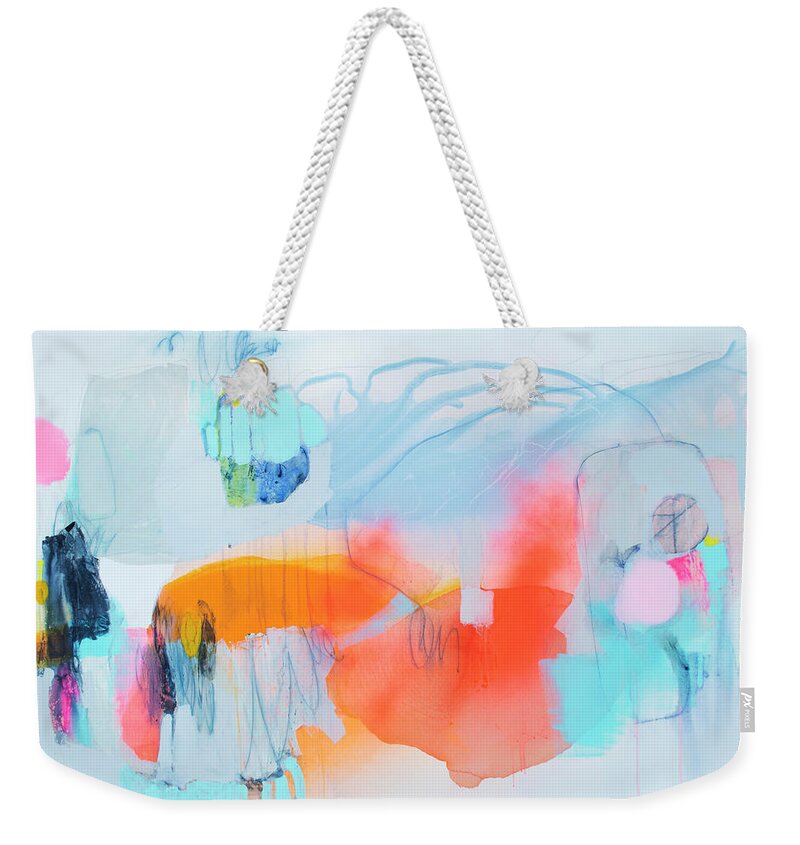 Abstract Weekender Tote Bag featuring the painting Hold Out by Claire Desjardins