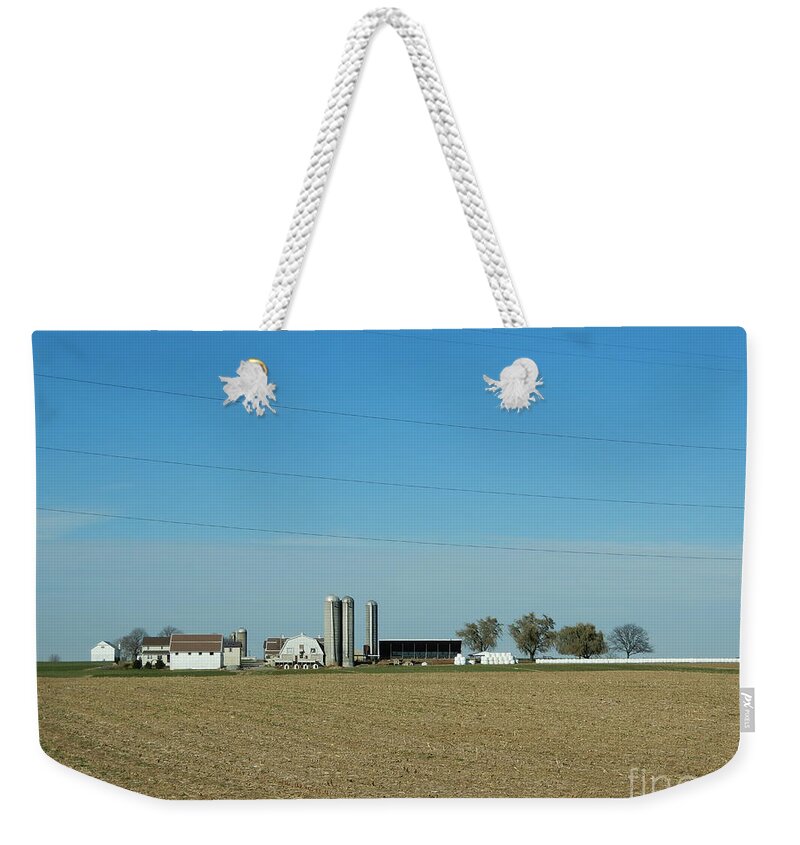 Amish Weekender Tote Bag featuring the photograph Homestead in November by Christine Clark