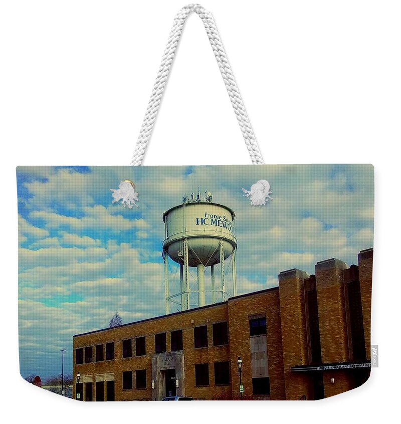 Usa Weekender Tote Bag featuring the photograph HomeSweetHomewood Village Hall by Frank J Casella