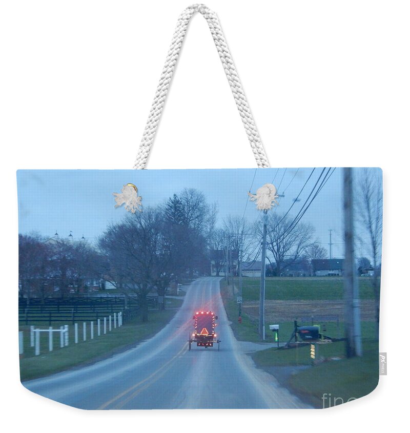 Amish Weekender Tote Bag featuring the photograph Homeward Bound by Christine Clark