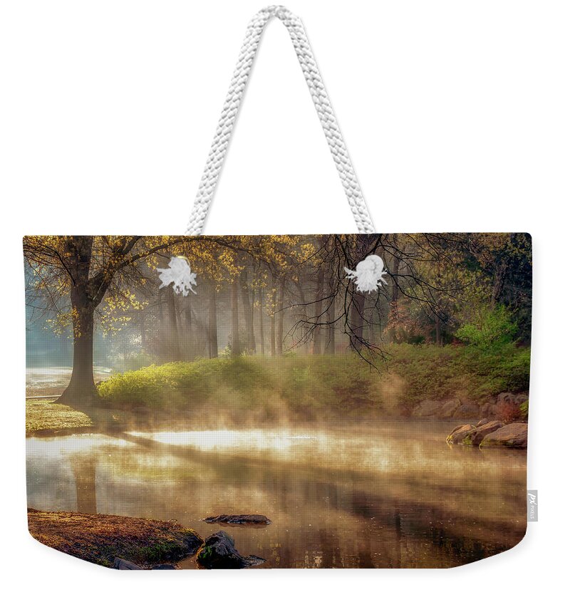 Honor Heights Weekender Tote Bag featuring the photograph Honor Heights Mist by James Barber