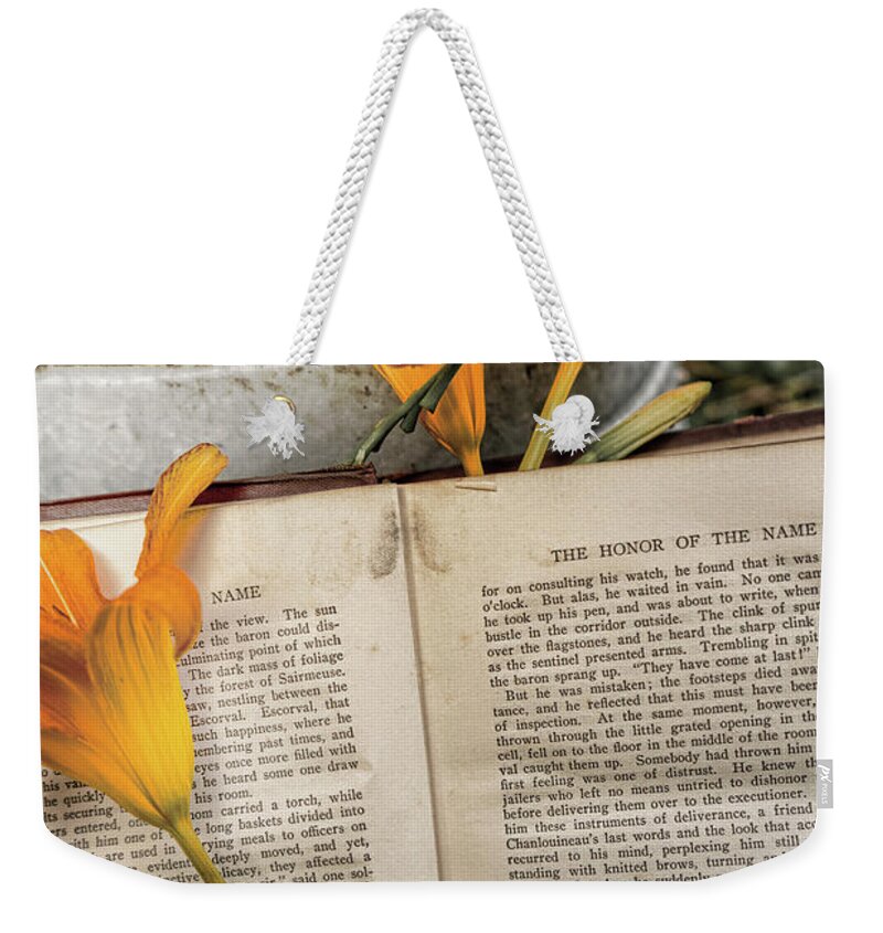Sharon Popek Weekender Tote Bag featuring the photograph Honor of Name Lily by Sharon Popek