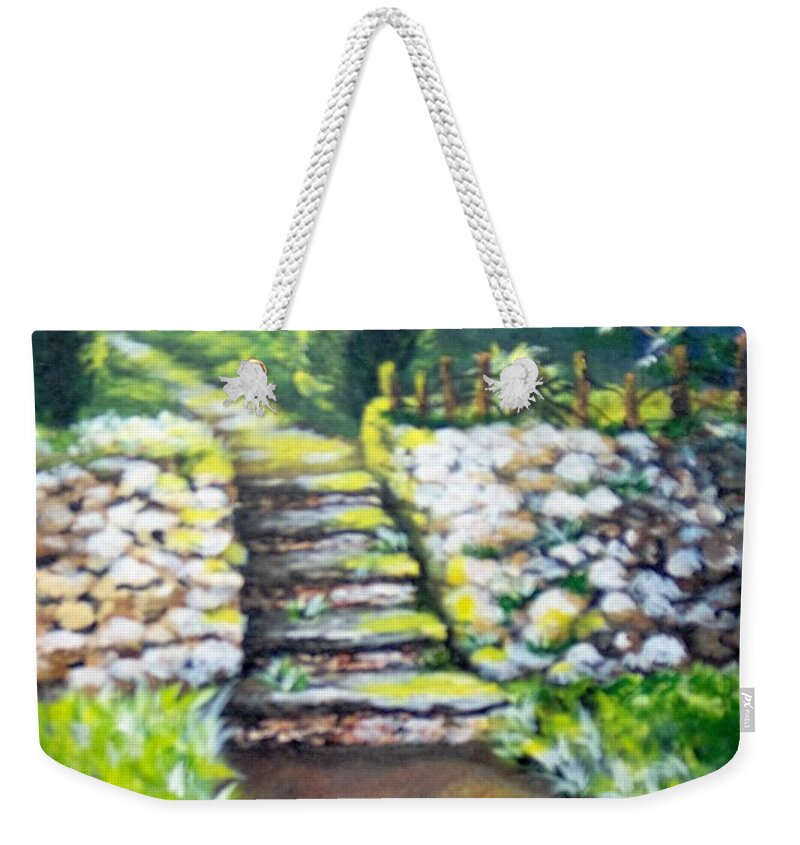 Stairs Weekender Tote Bag featuring the painting Hope by Saundra Johnson