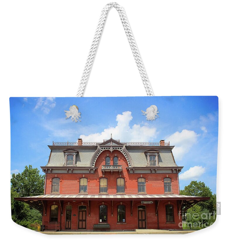 Hopewell Weekender Tote Bag featuring the photograph Hopewell Railroad Station by Colleen Kammerer