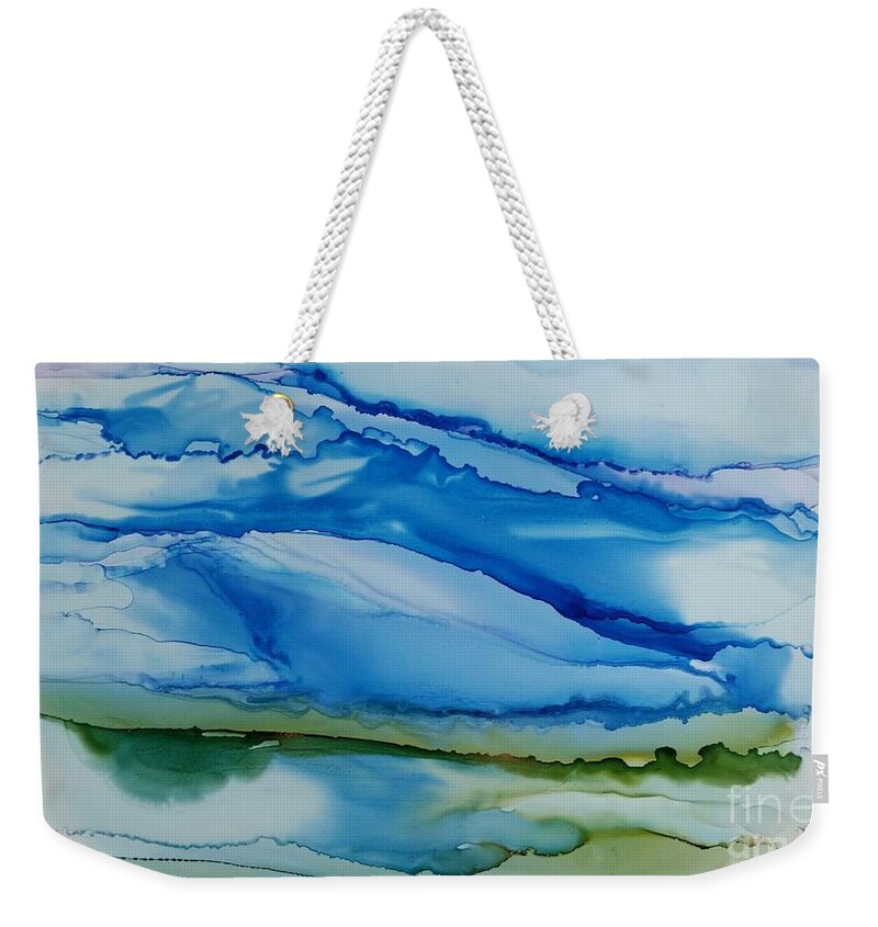 Landscape Weekender Tote Bag featuring the painting Horizon by Beth Kluth