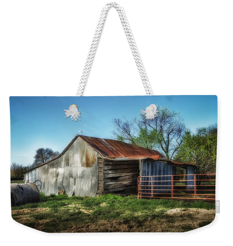 Horse Barn Weekender Tote Bag featuring the photograph Horse Barn in Color by James Barber