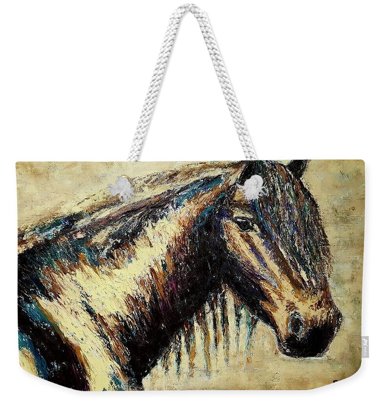 Horse Weekender Tote Bag featuring the painting Horse by Sunel De Lange
