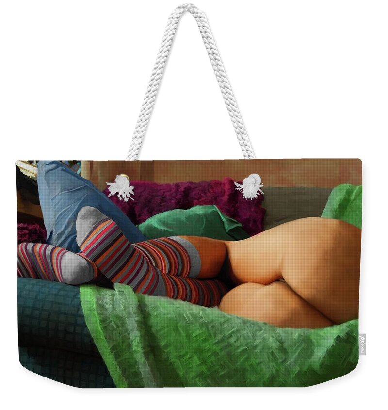 Painting Weekender Tote Bag featuring the mixed media Hot Dreams #2 by Gabriel T Toro