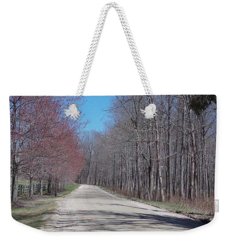 Housatonic River Road Weekender Tote Bag featuring the photograph Housatonic River Rd by Catherine Gagne