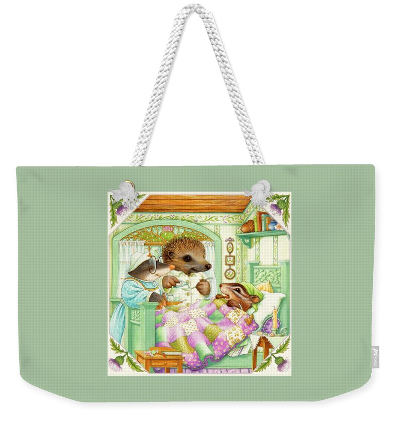 Get Well Weekender Tote Bag featuring the painting House Call by Lynn Bywaters