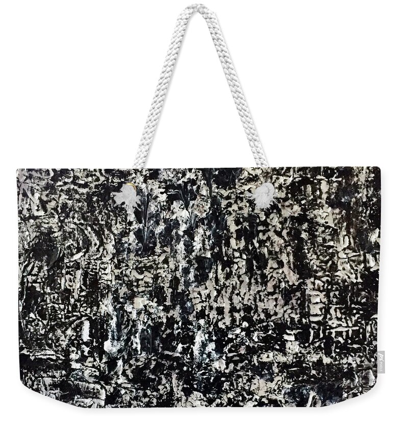 Abstract Weekender Tote Bag featuring the painting How to cover up a big mistake by Dennis Ellman