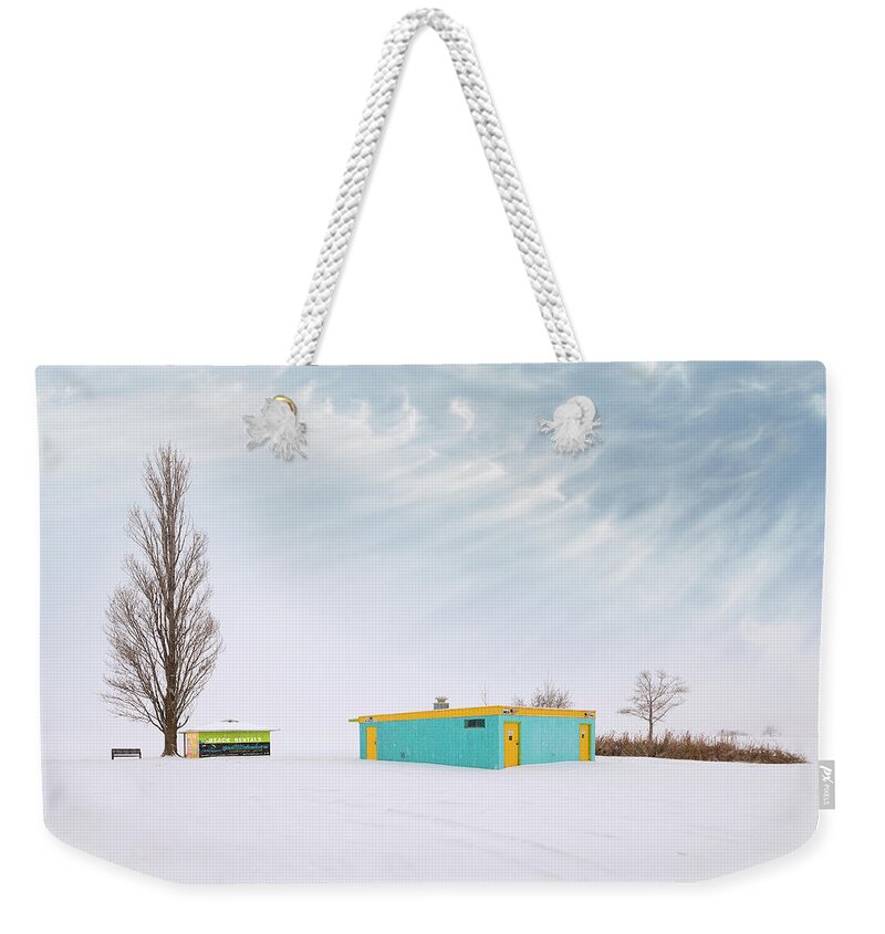 Skaha Lake; Penticton; Bc; John Poon; Bright; Winter Weekender Tote Bag featuring the photograph How To Wear Bright Colors In The Winter by John Poon