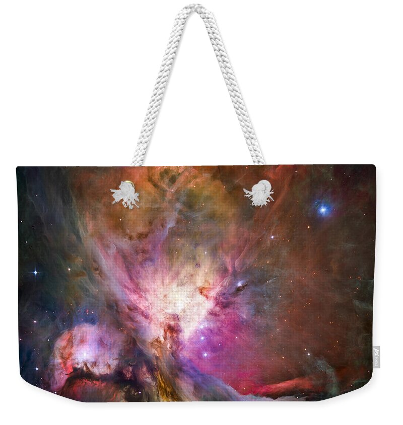 3scape Weekender Tote Bag featuring the photograph Hubble's sharpest view of the Orion Nebula by Adam Romanowicz