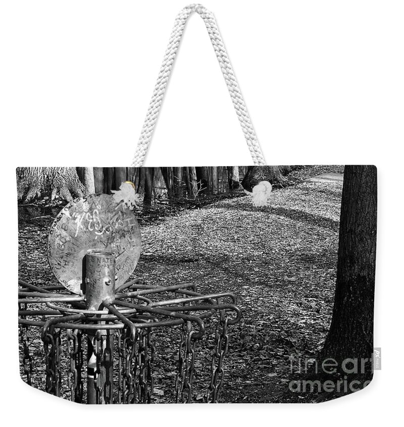 Disc Golf Weekender Tote Bag featuring the photograph Hudson Mills Disc Golf by Phil Perkins