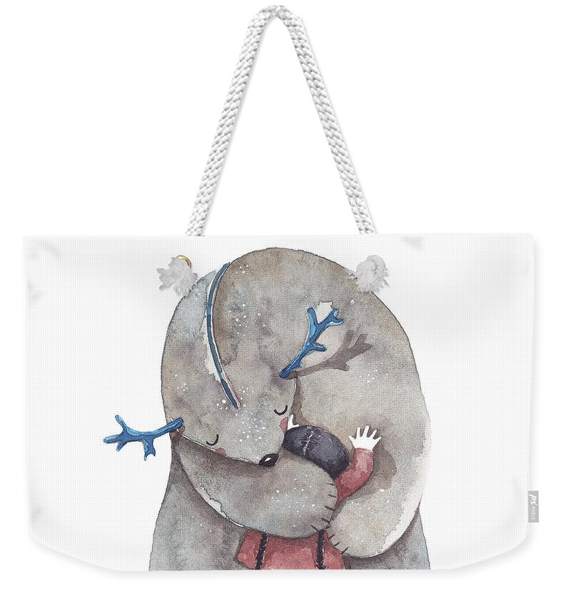 Art Weekender Tote Bag featuring the painting Hug me by Soosh 