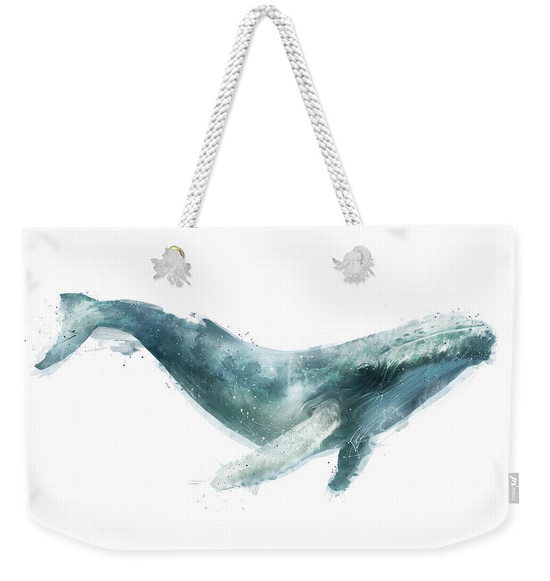 Whale Weekender Tote Bag featuring the painting Humpback Whale by Amy Hamilton
