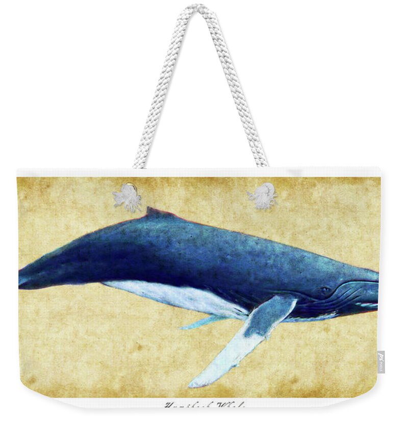 Humpback Weekender Tote Bag featuring the photograph Humpback Whale painting - framed by Weston Westmoreland