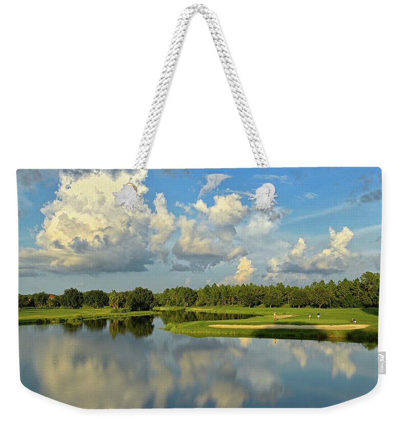 Landscape Weekender Tote Bag featuring the photograph Hunter's Green Hole 18 by Steven Sparks