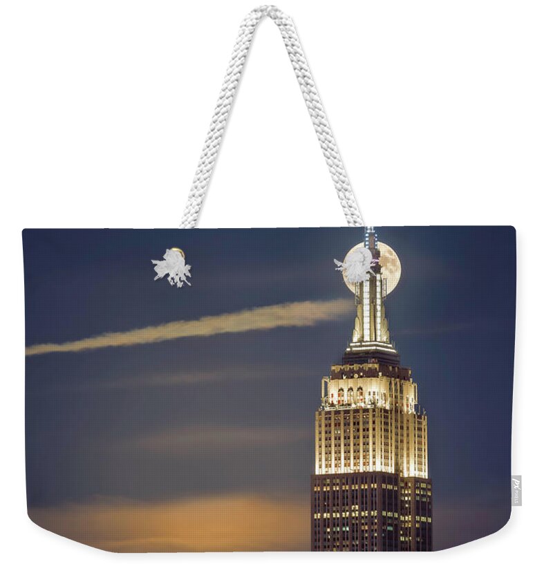 America Weekender Tote Bag featuring the photograph Hunter's Moon by Eduard Moldoveanu