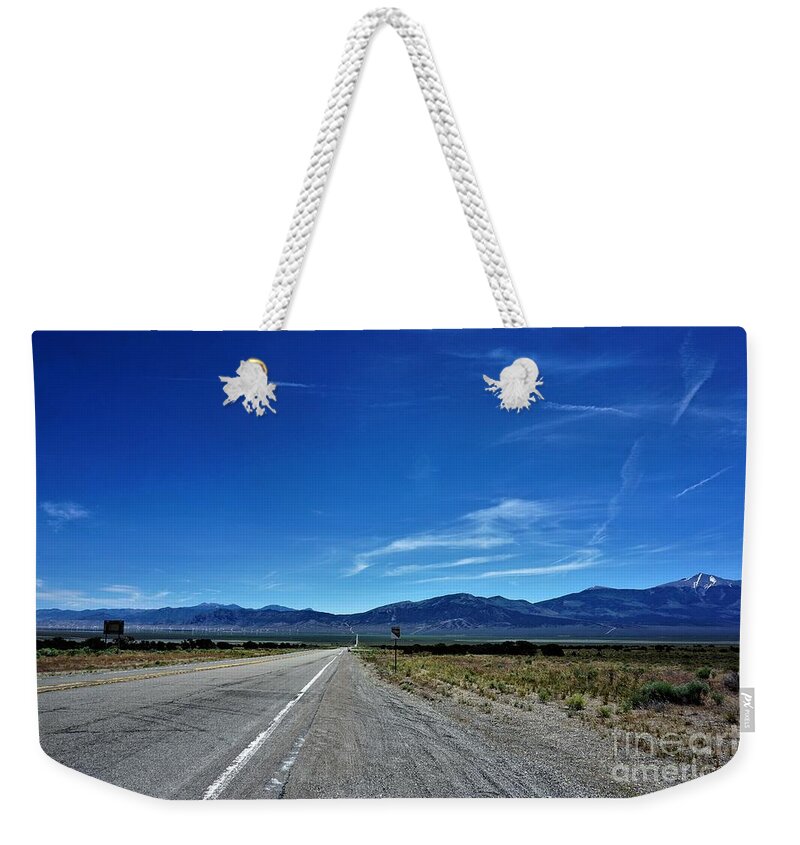 Nevada Weekender Tote Bag featuring the photograph HWY 50, Nevada by Merle Grenz