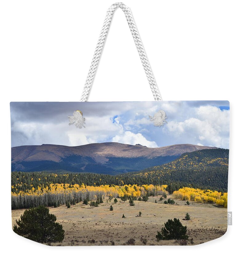 Aspen Trees Weekender Tote Bag featuring the digital art Cripple Creek Colorado by Margarethe Binkley