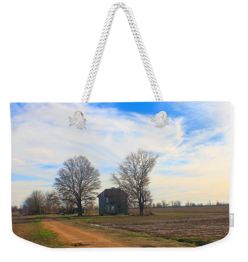 Highway Weekender Tote Bag featuring the photograph Hwy 8 Old House 2 by Karen Wagner