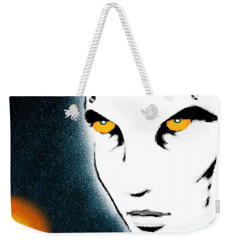 Face Weekender Tote Bag featuring the digital art Hybrid by Frances Ku