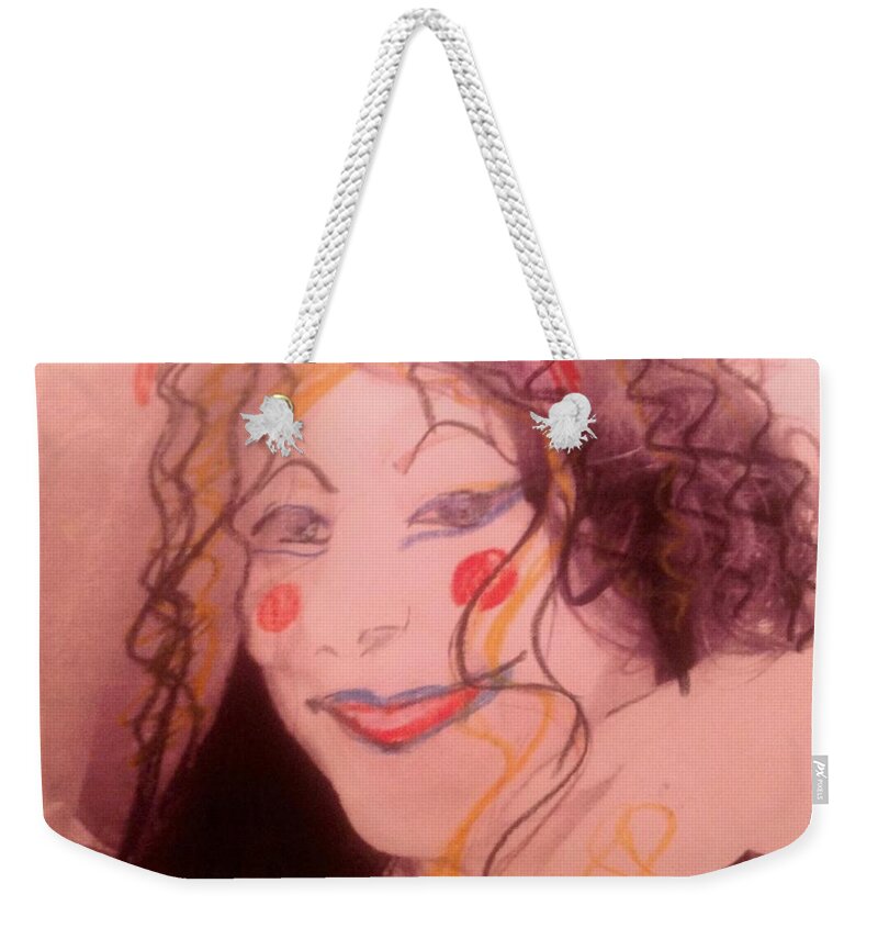 Clown Weekender Tote Bag featuring the photograph I am a clown by Judith Desrosiers