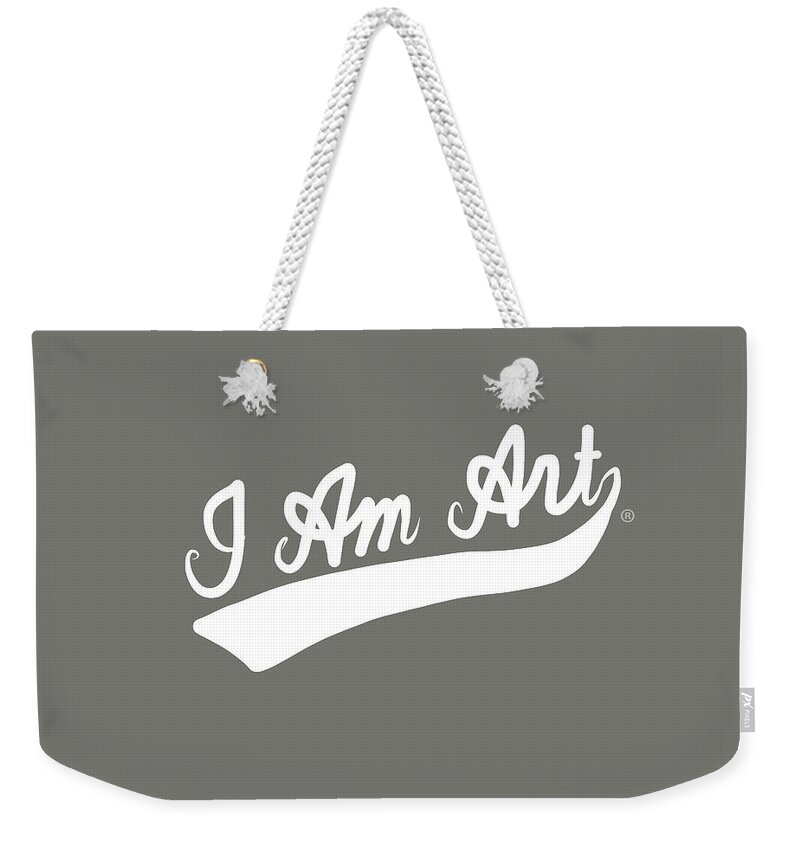 I Am Art Weekender Tote Bag featuring the digital art I Am Art Swoosh- Art by Linda Woods by Linda Woods