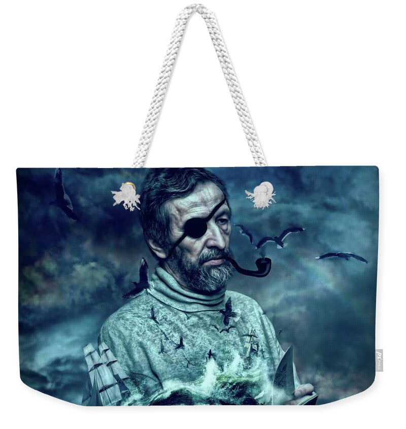 The Storm Weekender Tote Bag featuring the digital art I AM the Storm by Lilia D