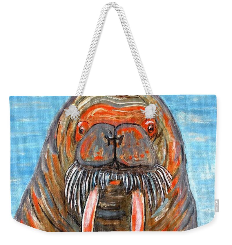 Beatles Weekender Tote Bag featuring the painting I Am the Walrus by Jeanne Forsythe