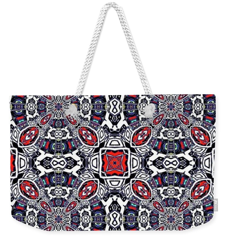 Red White And Blue Weekender Tote Bags