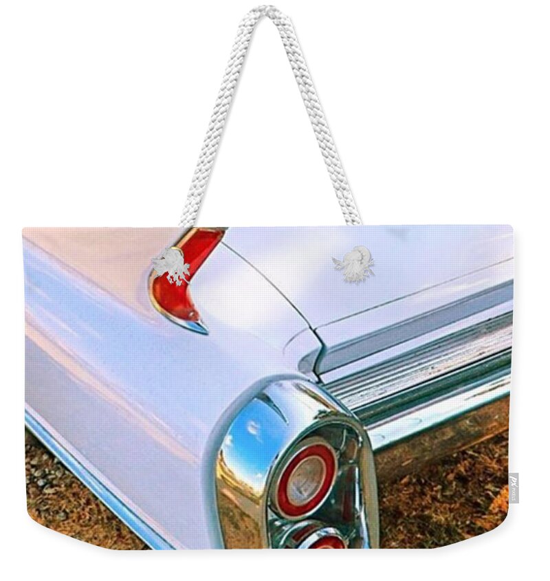Classicscene Weekender Tote Bag featuring the photograph I Have #carfin by Austin Tuxedo Cat