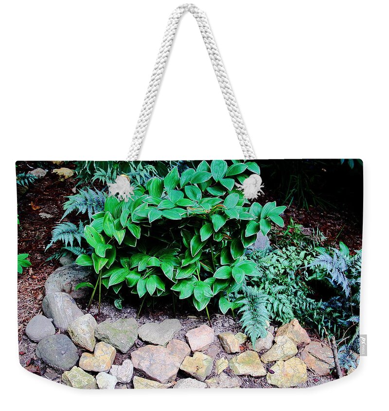 Solomon Seal Weekender Tote Bag featuring the photograph I Heart Gardening by Allen Nice-Webb