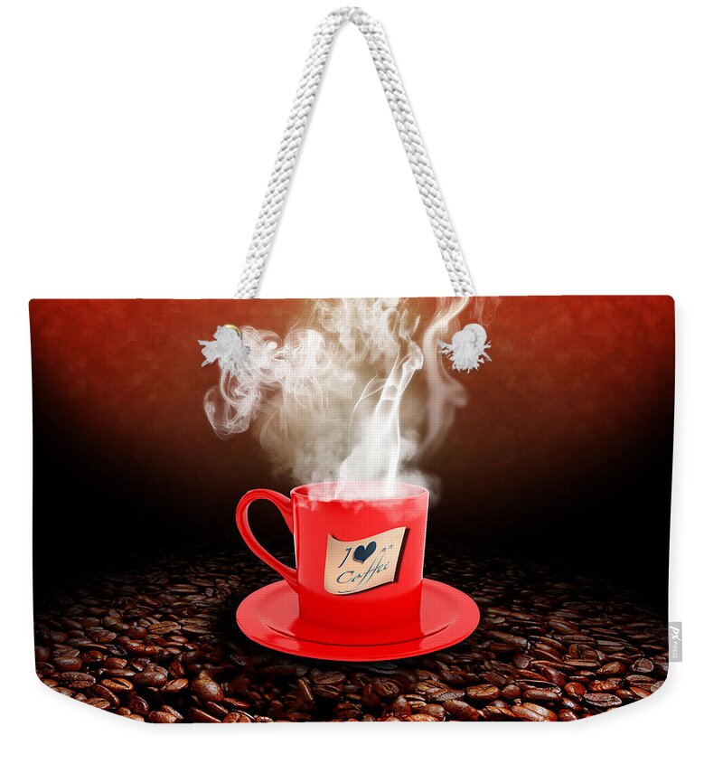 Coffee Weekender Tote Bag featuring the photograph I Love Coffee by Stefano Senise