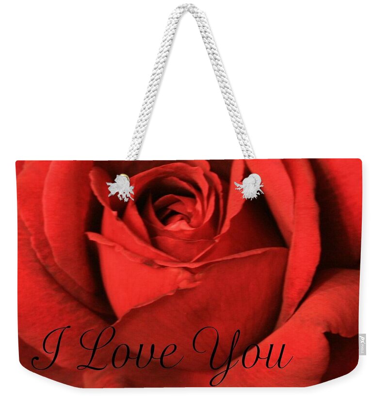 I Love You Weekender Tote Bag featuring the photograph I Love You by Marna Edwards Flavell