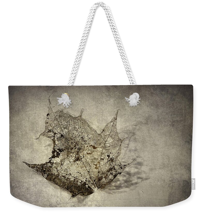 Autumn Leaf Weekender Tote Bag featuring the photograph I Miss You Most of All by Scott Norris
