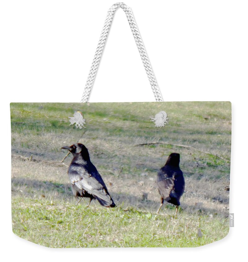 Crows Weekender Tote Bag featuring the photograph I Think It's This Way by Wild Thing